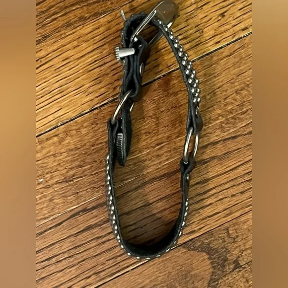 Studded boot strap belt harness studs black I’m pretty sure it’s leather - Picture 2 of 10